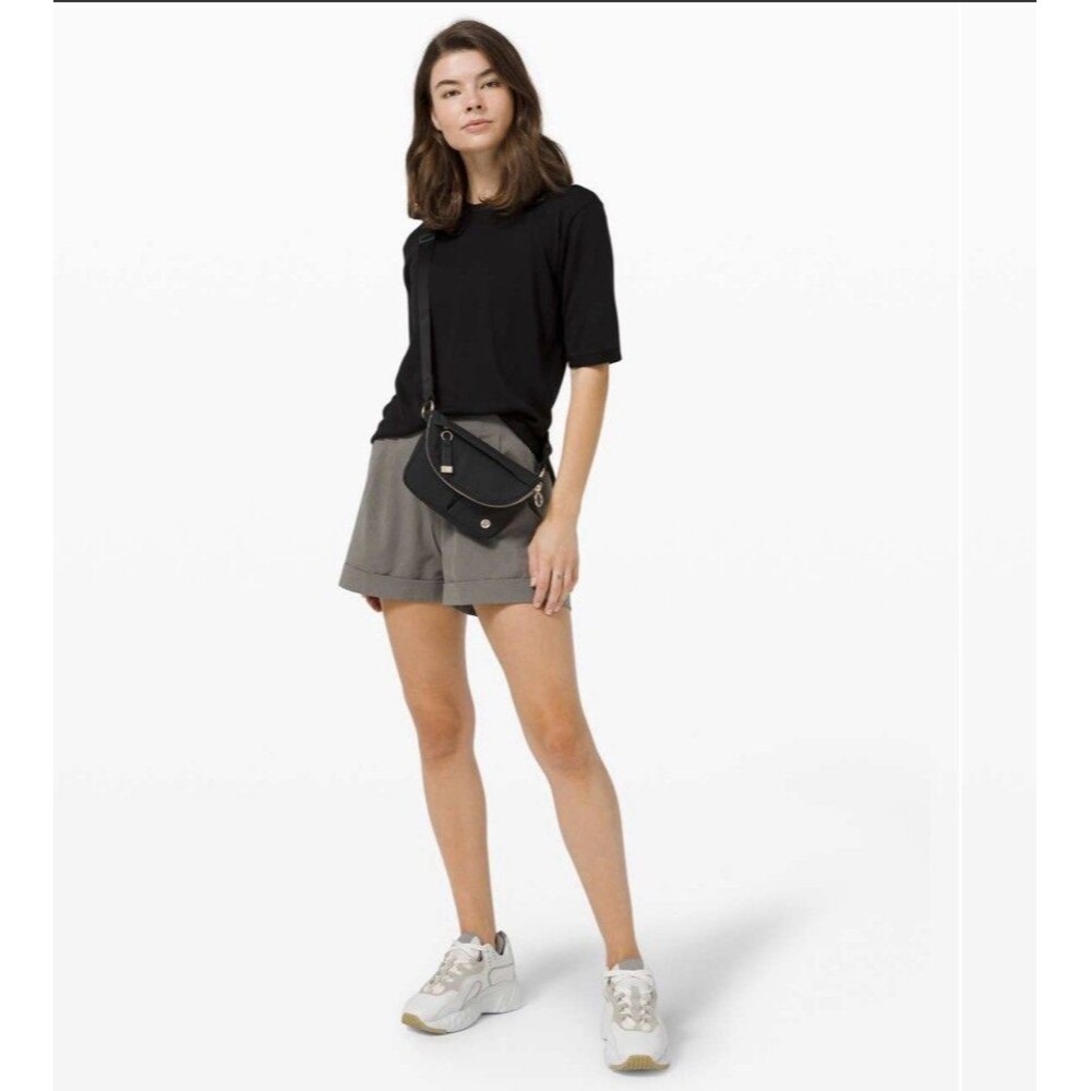 New Lululemon All Night Festival Micro Black Gold Athleisure Crossbody Belt Bag - Picture 8 of 15